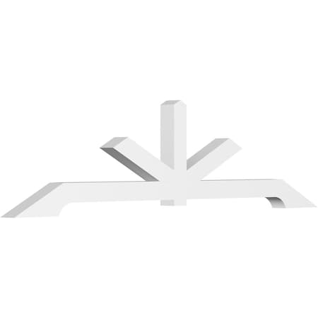 Ekena Millwork Vanguard Architectural Grade PVC Gable Bracket, 96"W x 24"H x 4"D x 4"F, 6/12 Pitch GBP096X24X0404VAN00